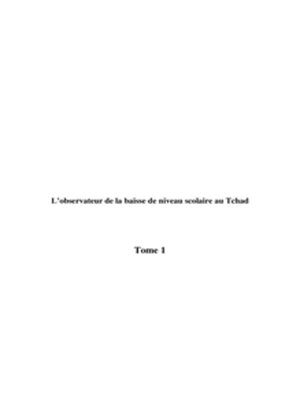 cover image of L'Observateur De La Baisse De Niveau Au Tchad